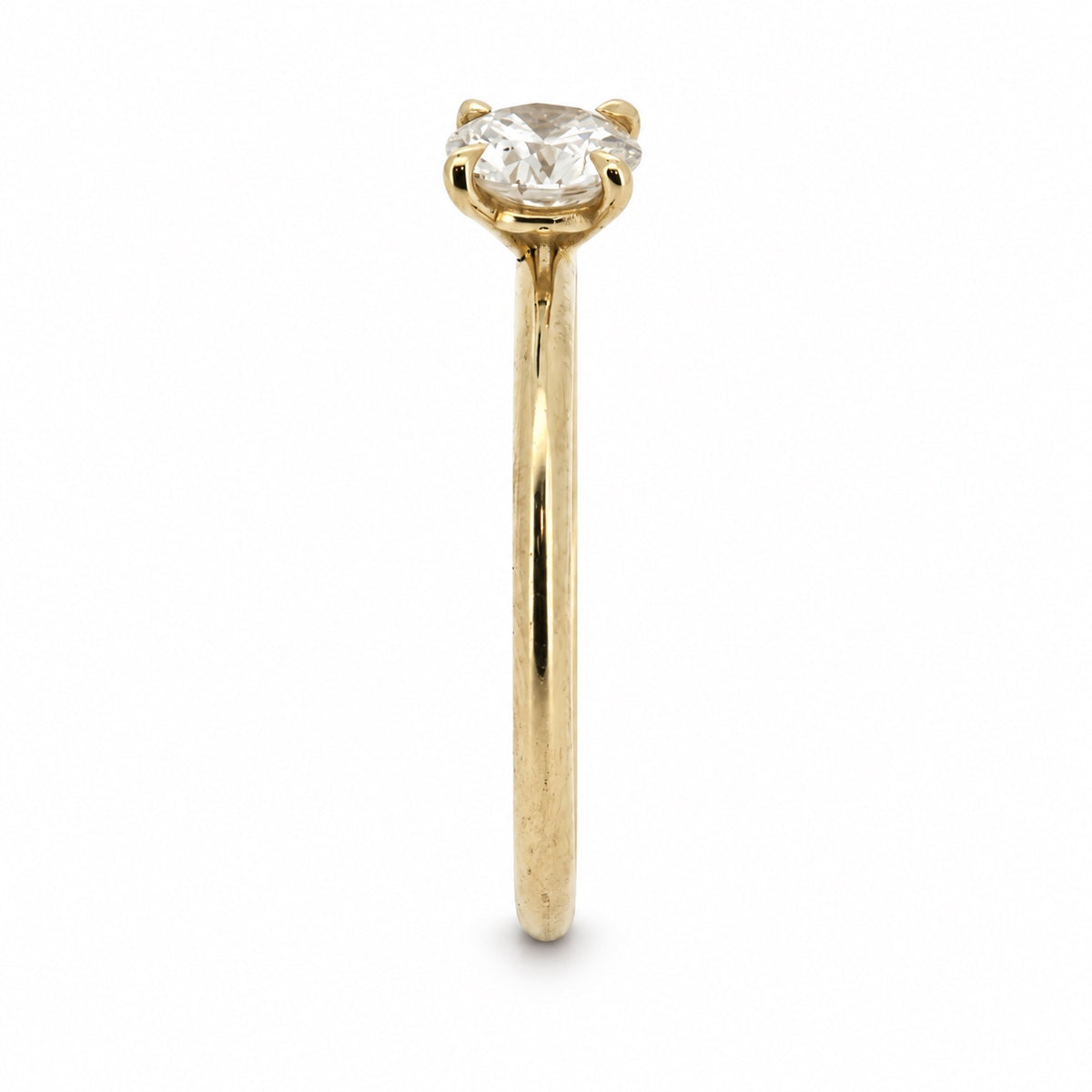 Round solitaire engagement ring, view 3