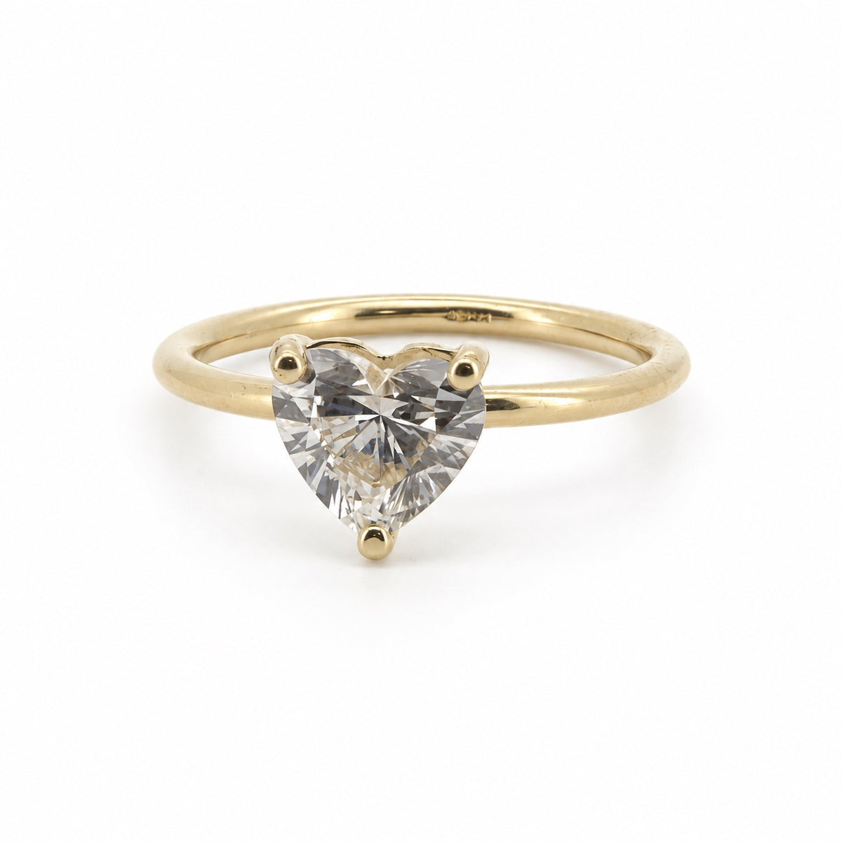 Heart Solitaire Engagement Ring
