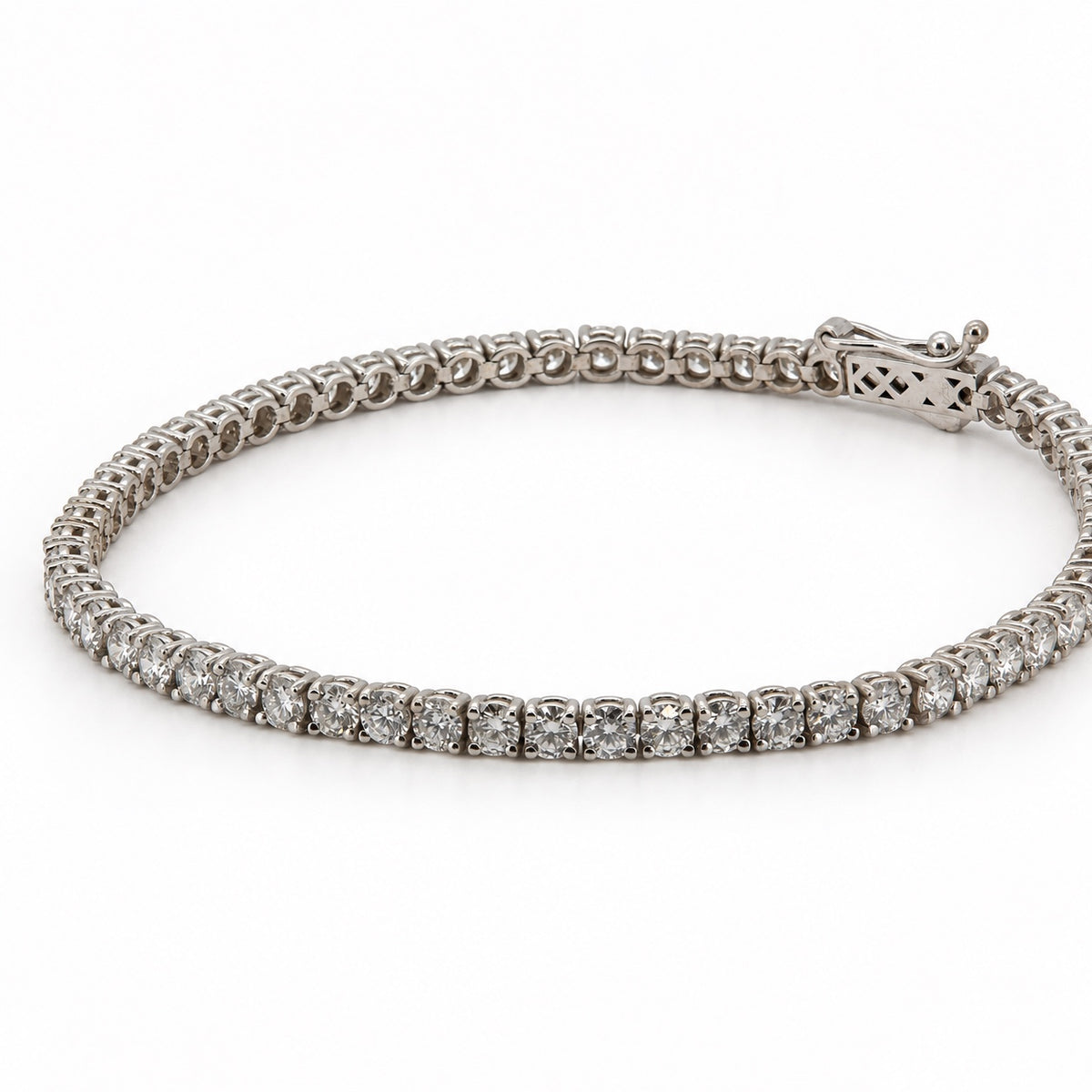 Round-Stone Tennis Bracelet