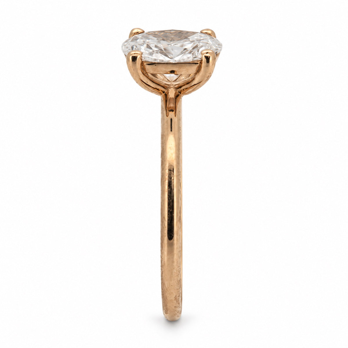 Oval solitaire engagement ring, view 5