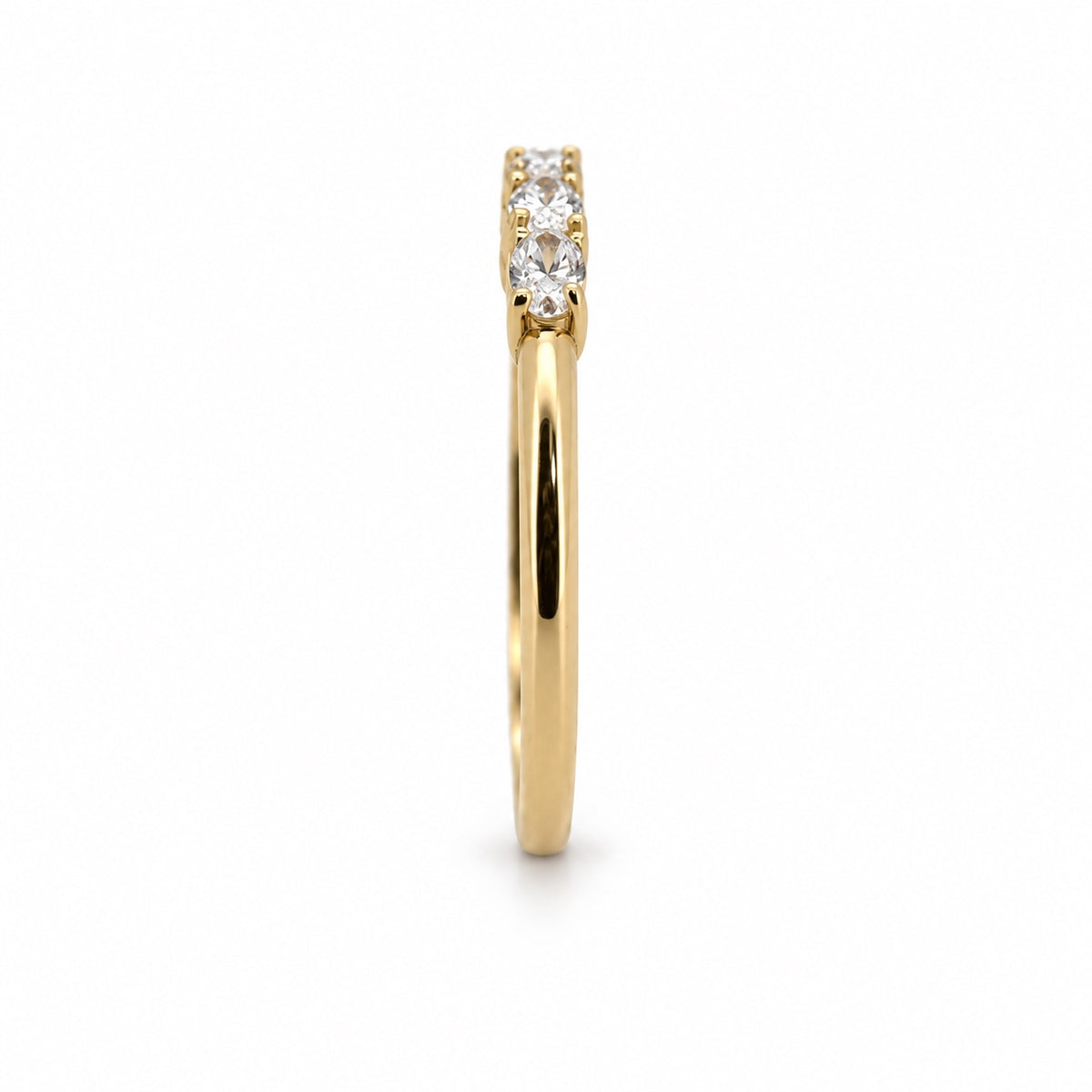 Five-stone round diamond ring, view 5