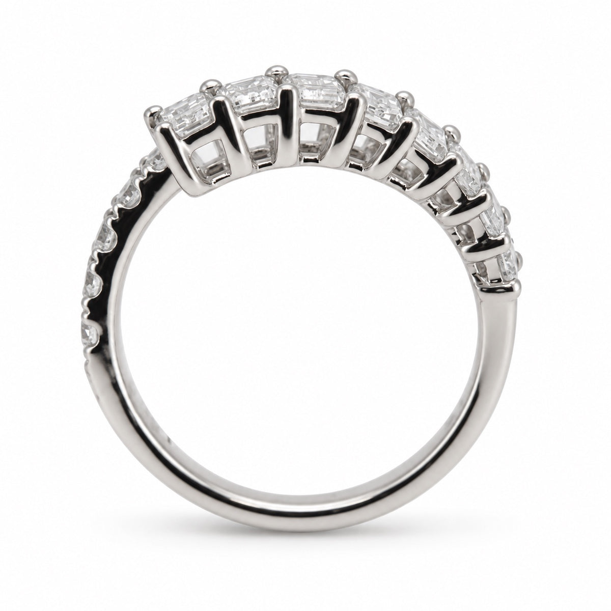Mixed-cut open bypass fashion ring, view 4