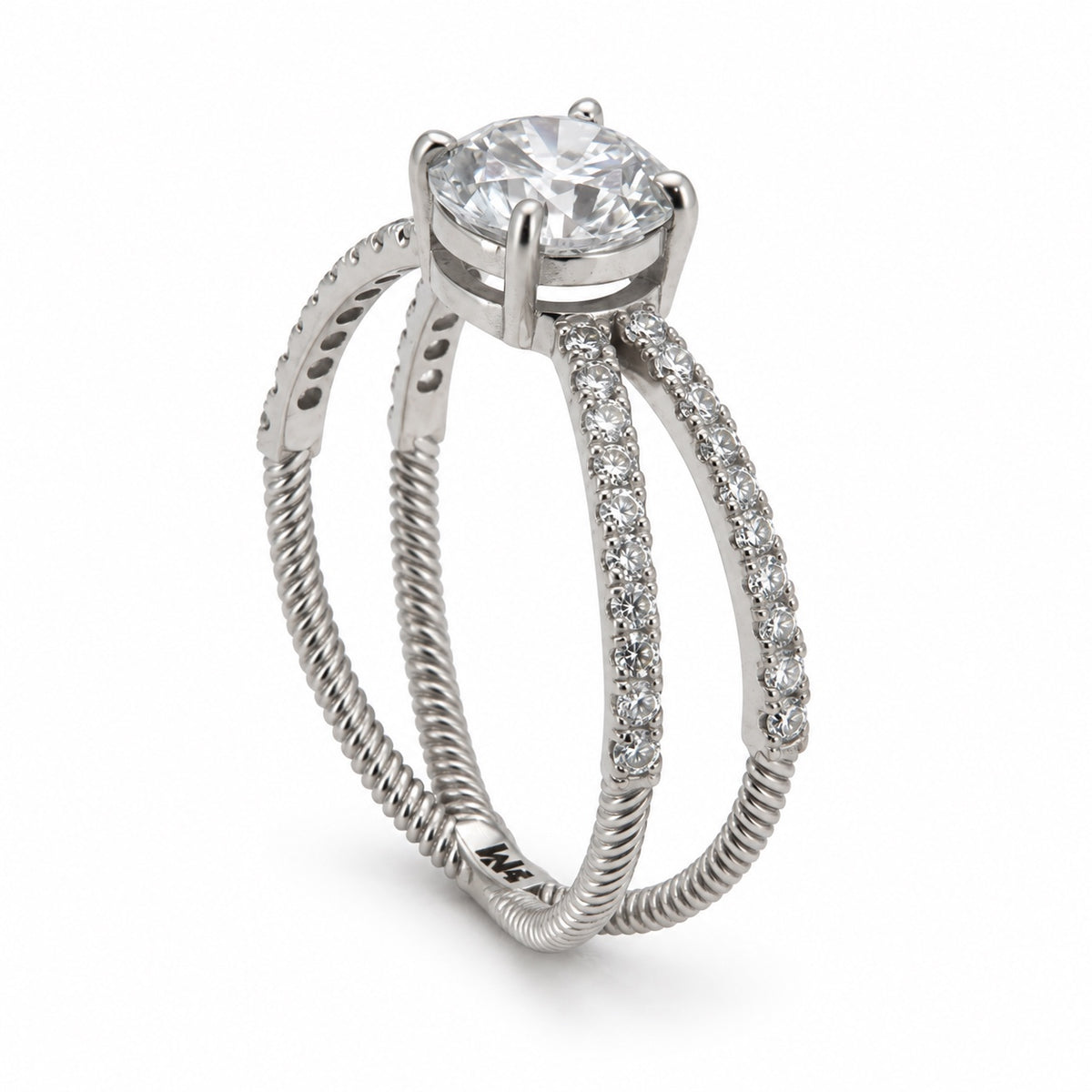 Round Split-Shank Engagement Ring