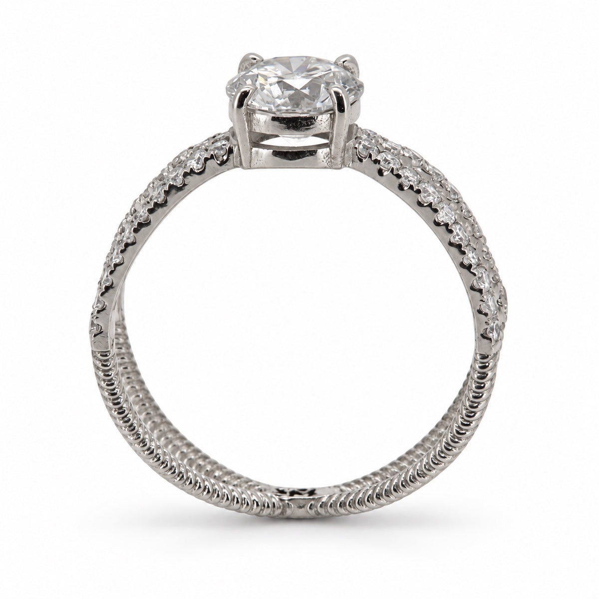 Round Split-Shank Engagement Ring