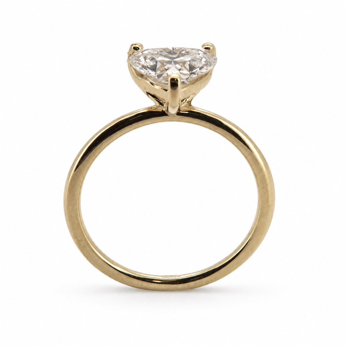 Heart Solitaire Engagement Ring
